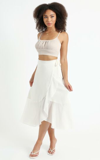 Add To The Mix Skirt in White