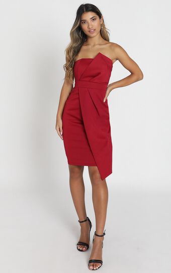 Looking For The Same Thing Dress In Wine