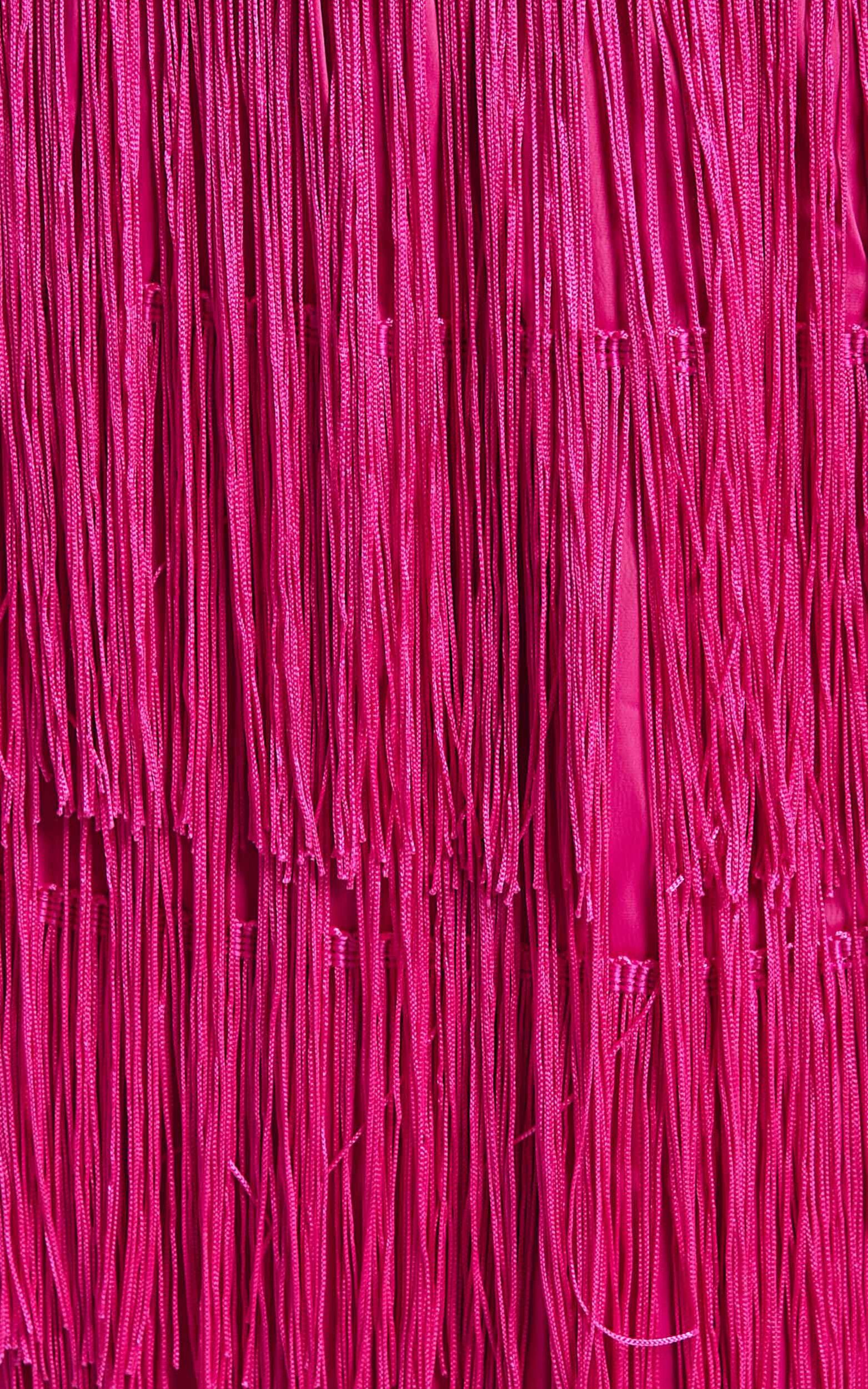 Pink Fringe Curtain