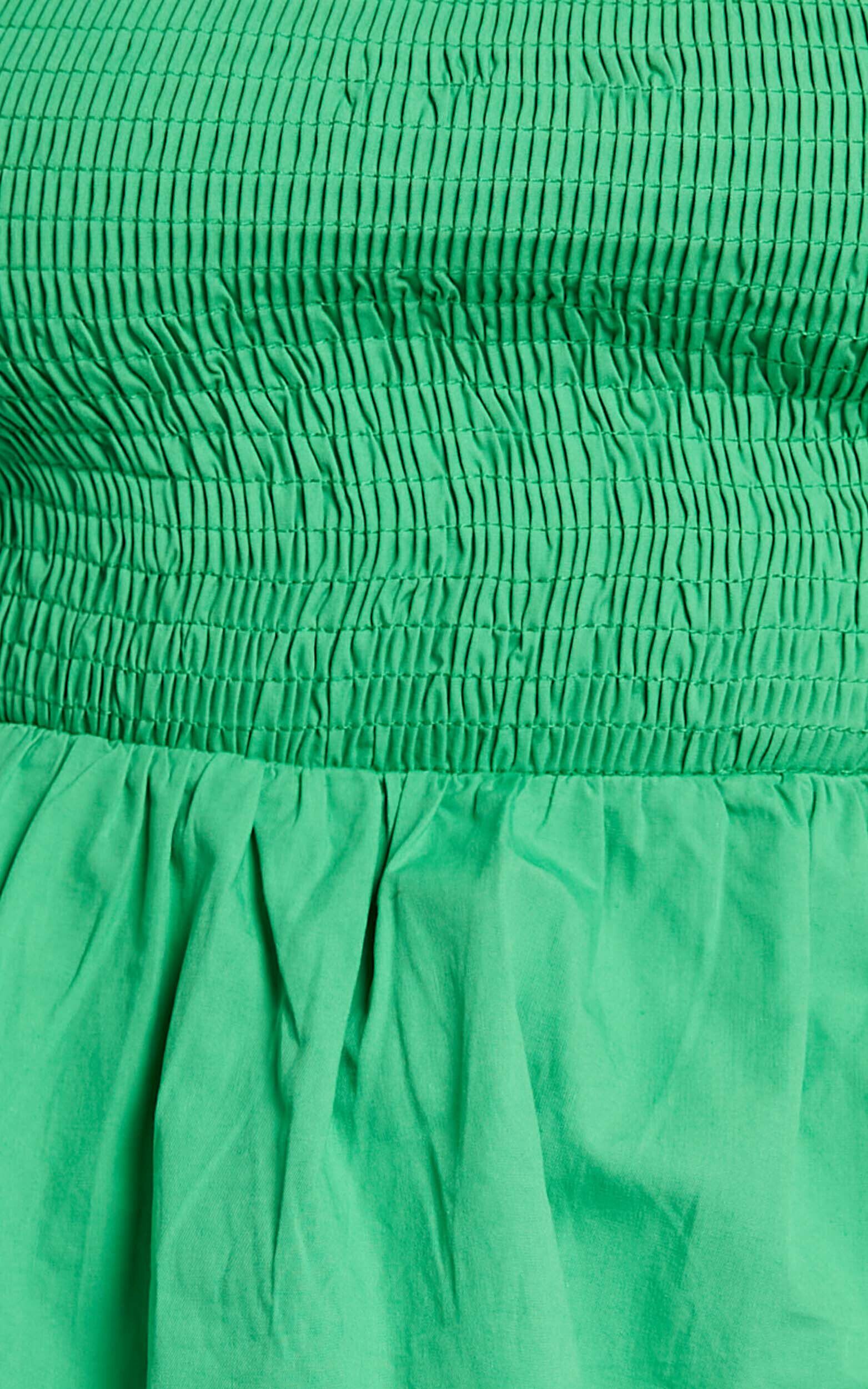 Vera Puff Sleeve Top in Green | Showpo USA