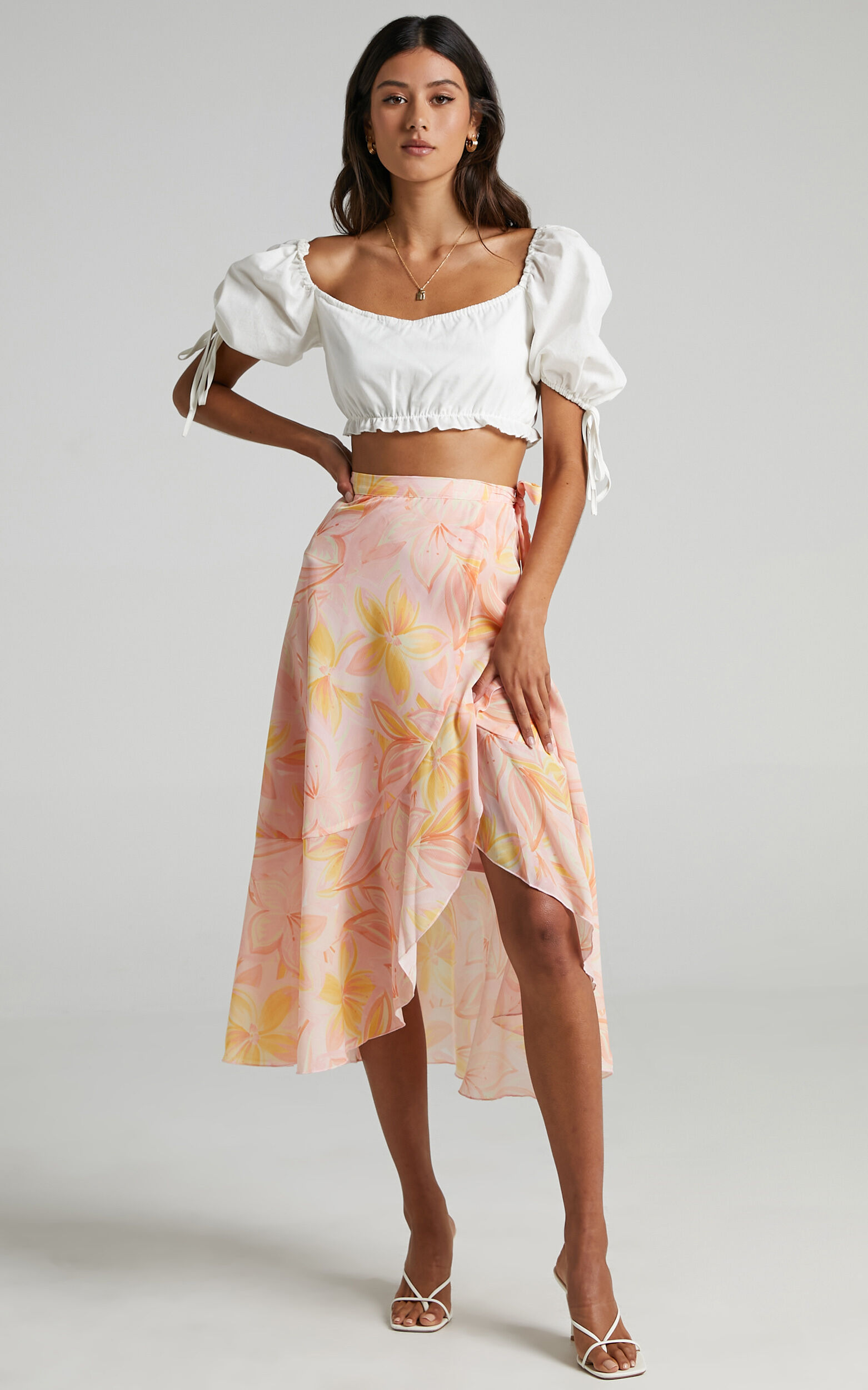 Add To The Mix Skirt in Summer Floral - 06, PNK1, super-hi-res image number null