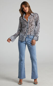 Cenette Shirt - Long Sleeve Shirt in Zebra