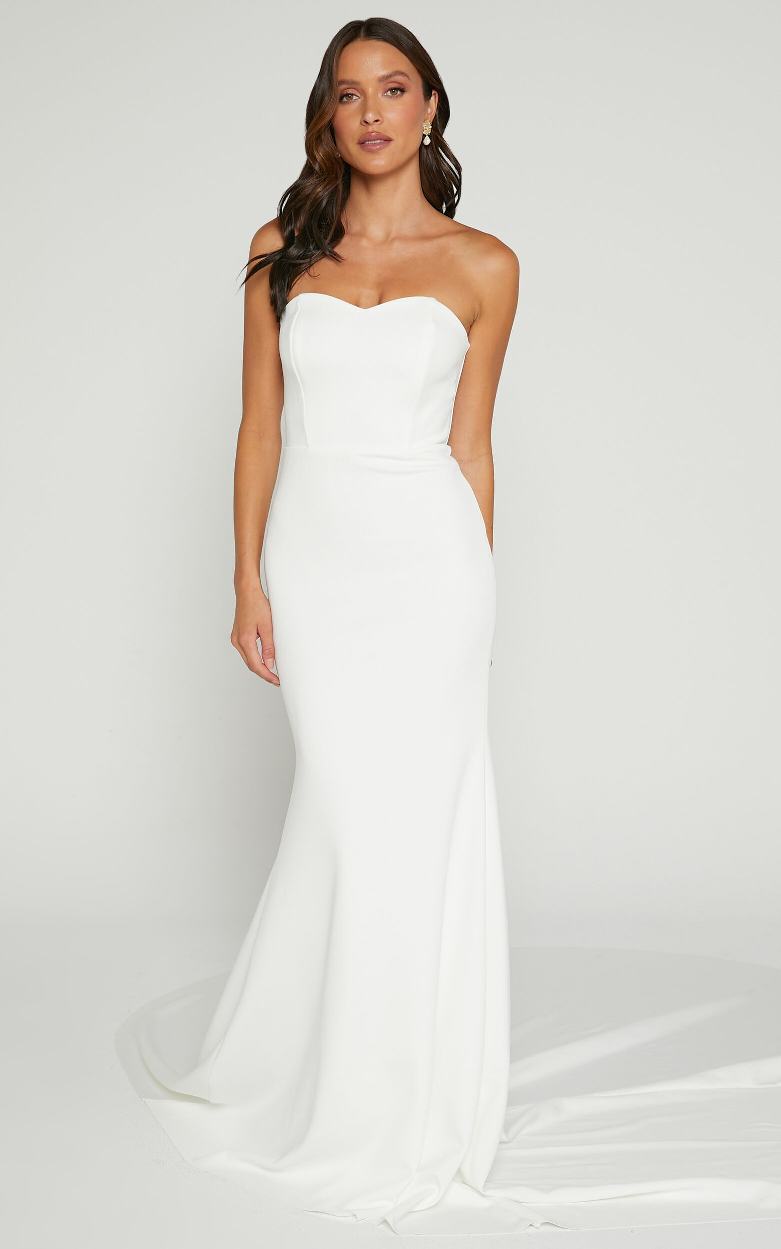 Vows For Life Bridal Gown - Strapless Mermaid Gown in White - 04, WHT1