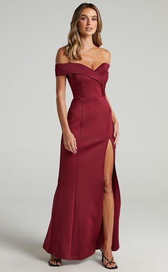 One For The Money Dress in Wine