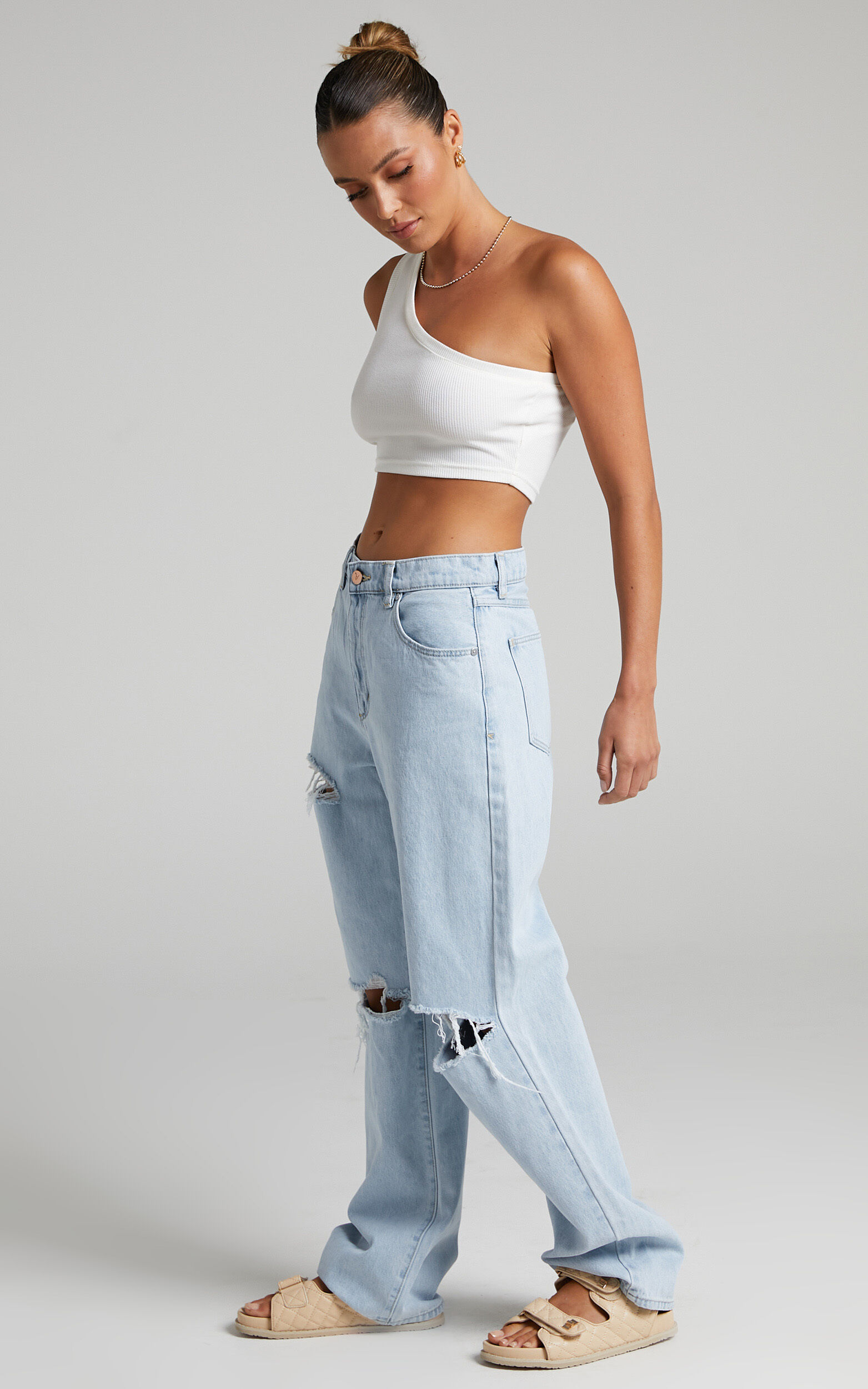 Abrand - A Slouch Jean in Bleached Stone Rip - 06, BLU1, super-hi-res image number null