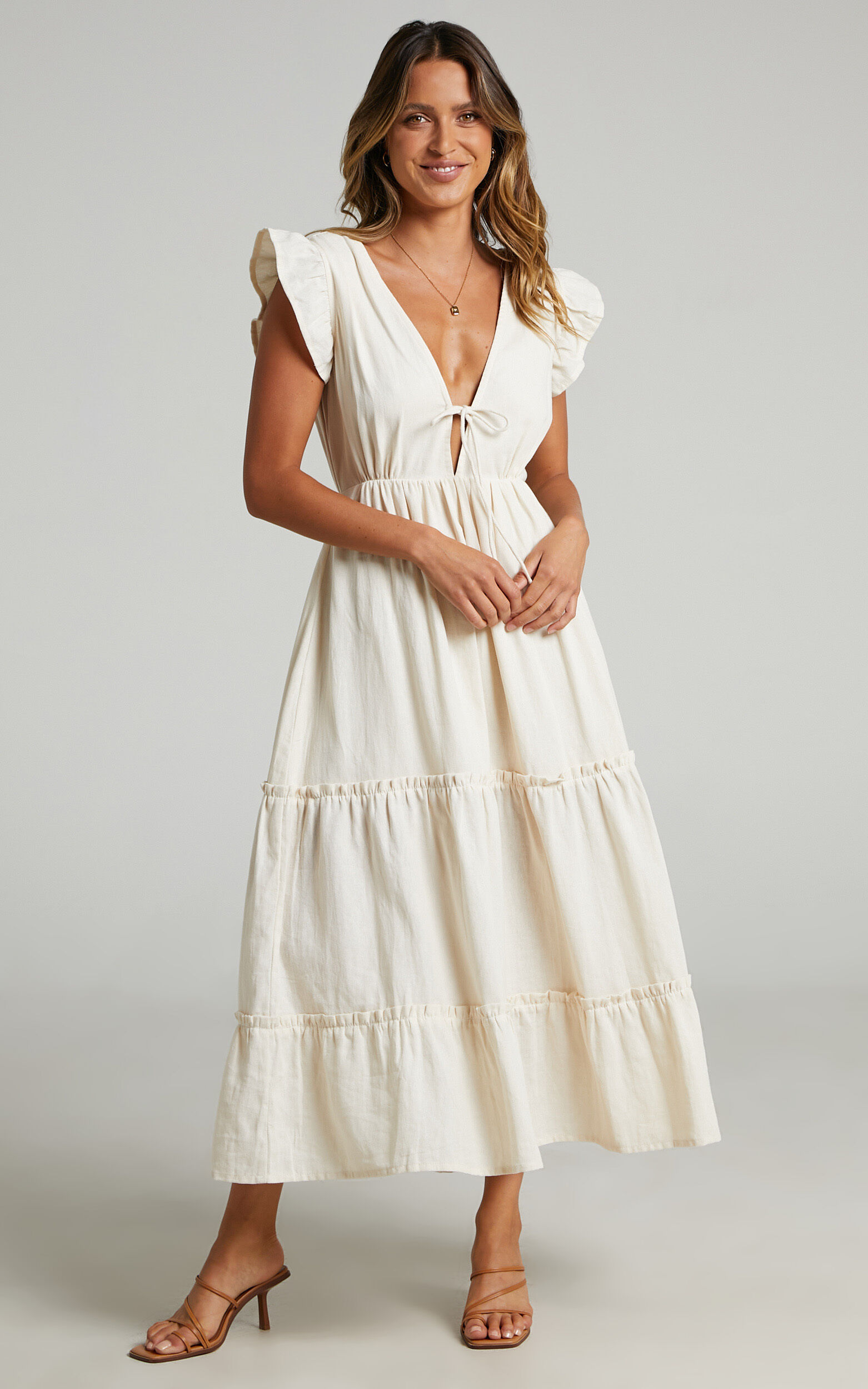 Rue Stiic - Bonnie Maxi Dress in Pearl White - L, WHT1, super-hi-res image number null