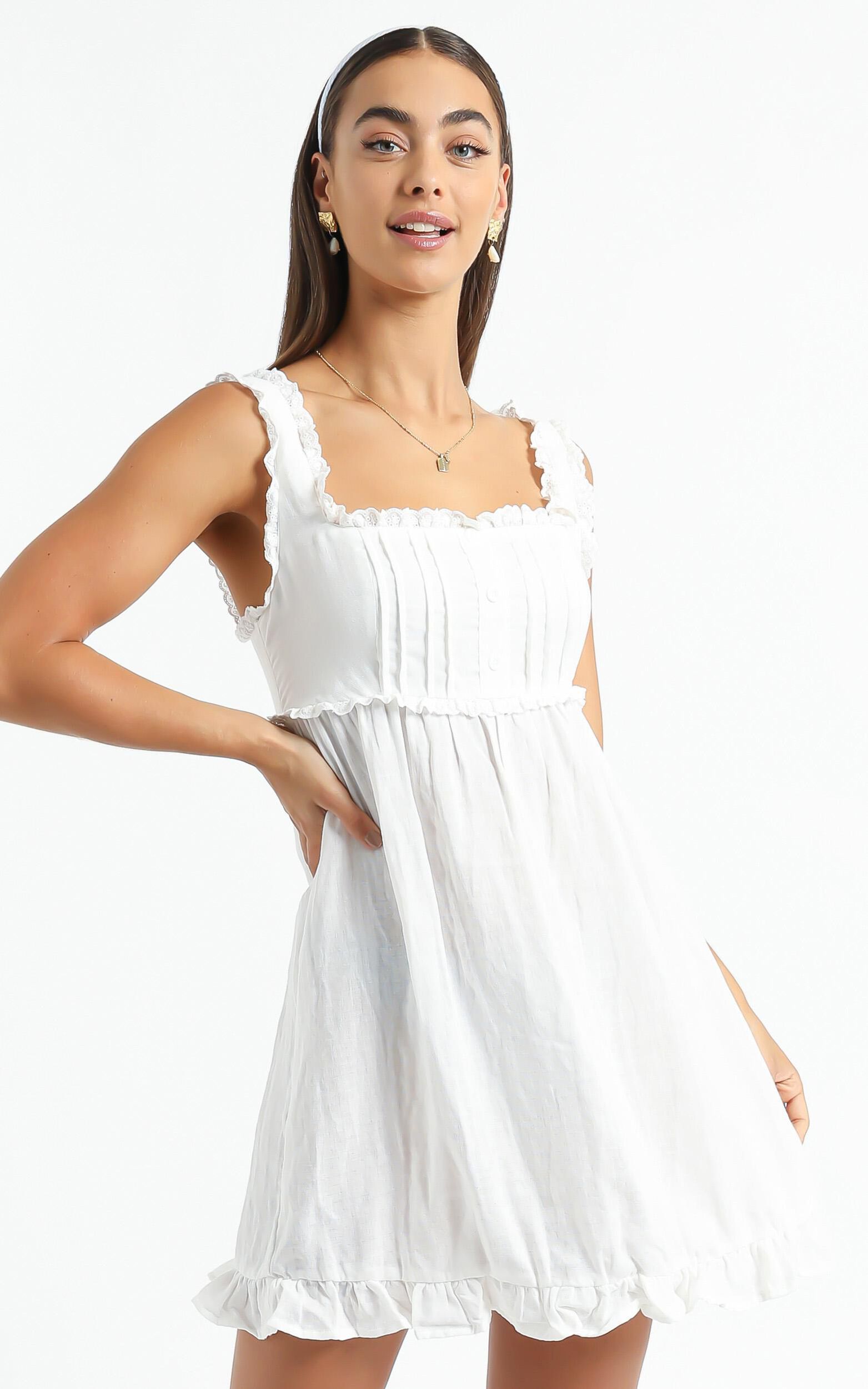 Danica Dress in White | Showpo USA