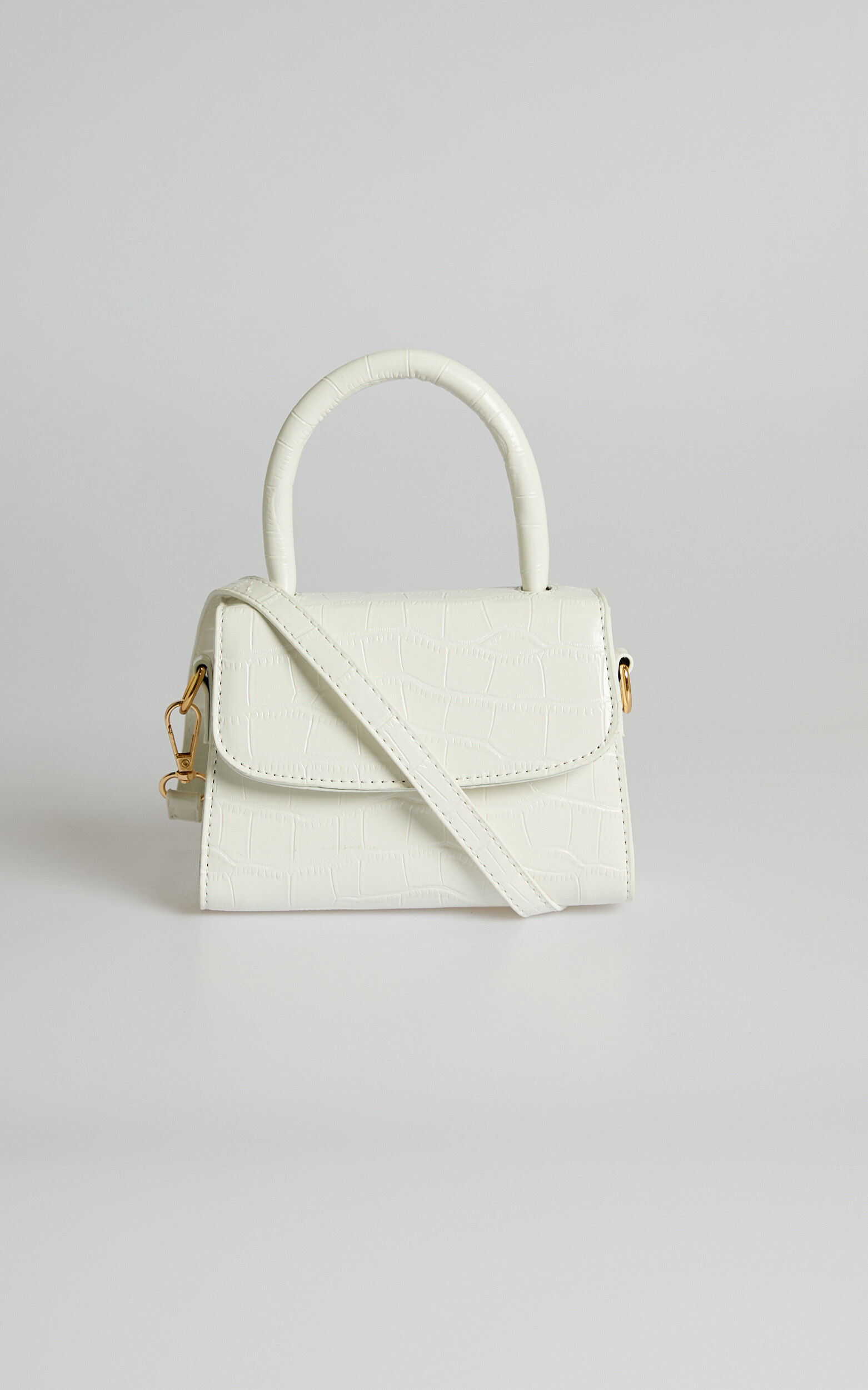 Halfway There Bag In White Croc, White, super-hi-res image number null
