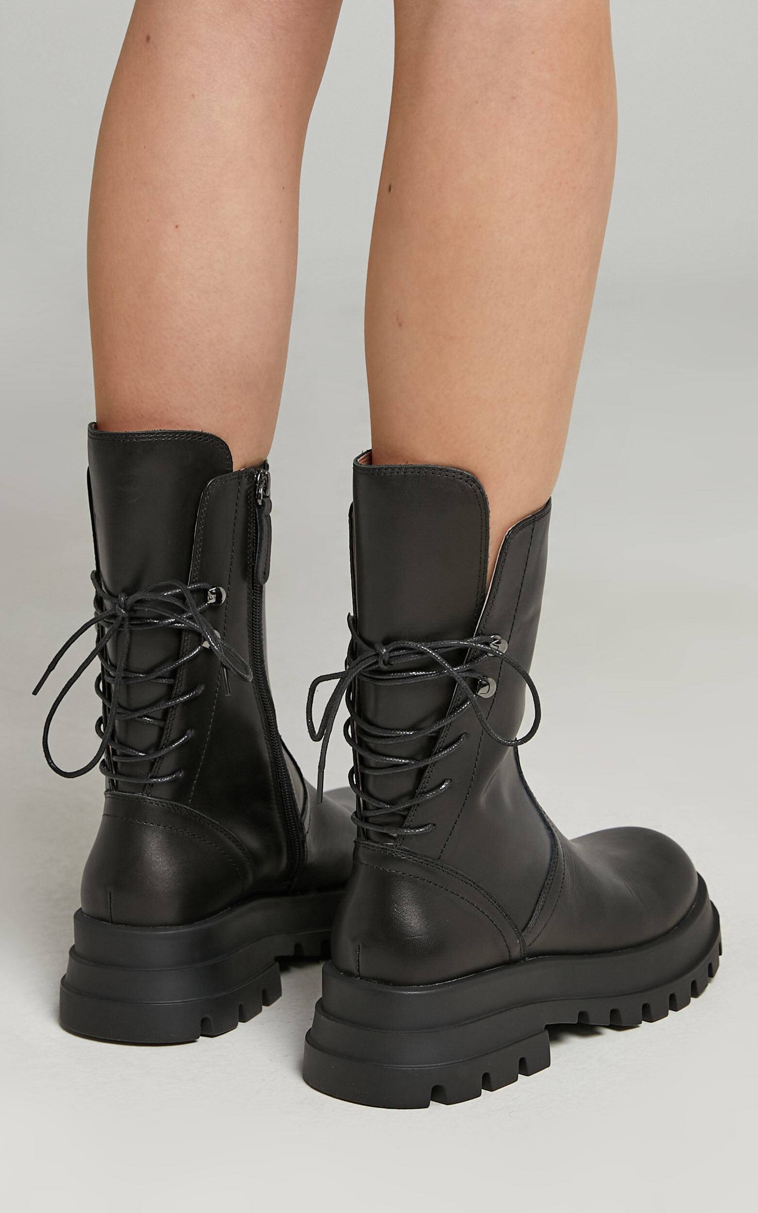 Alias Mae - Dom Boots in Black Leather | Showpo