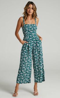 In Your Soul Jumpsuit in Sage Floral