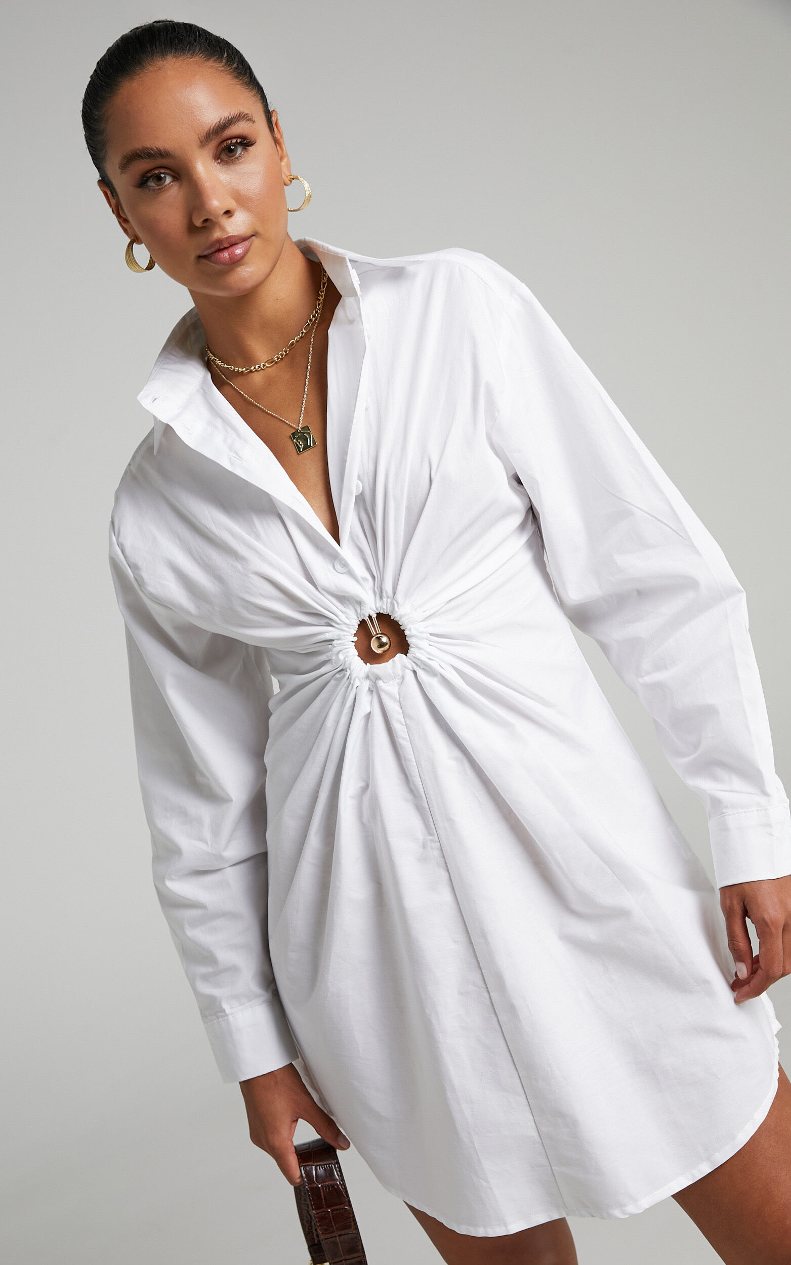 Khai Shirt Dress in White - 06, WHT2, super-hi-res image number null