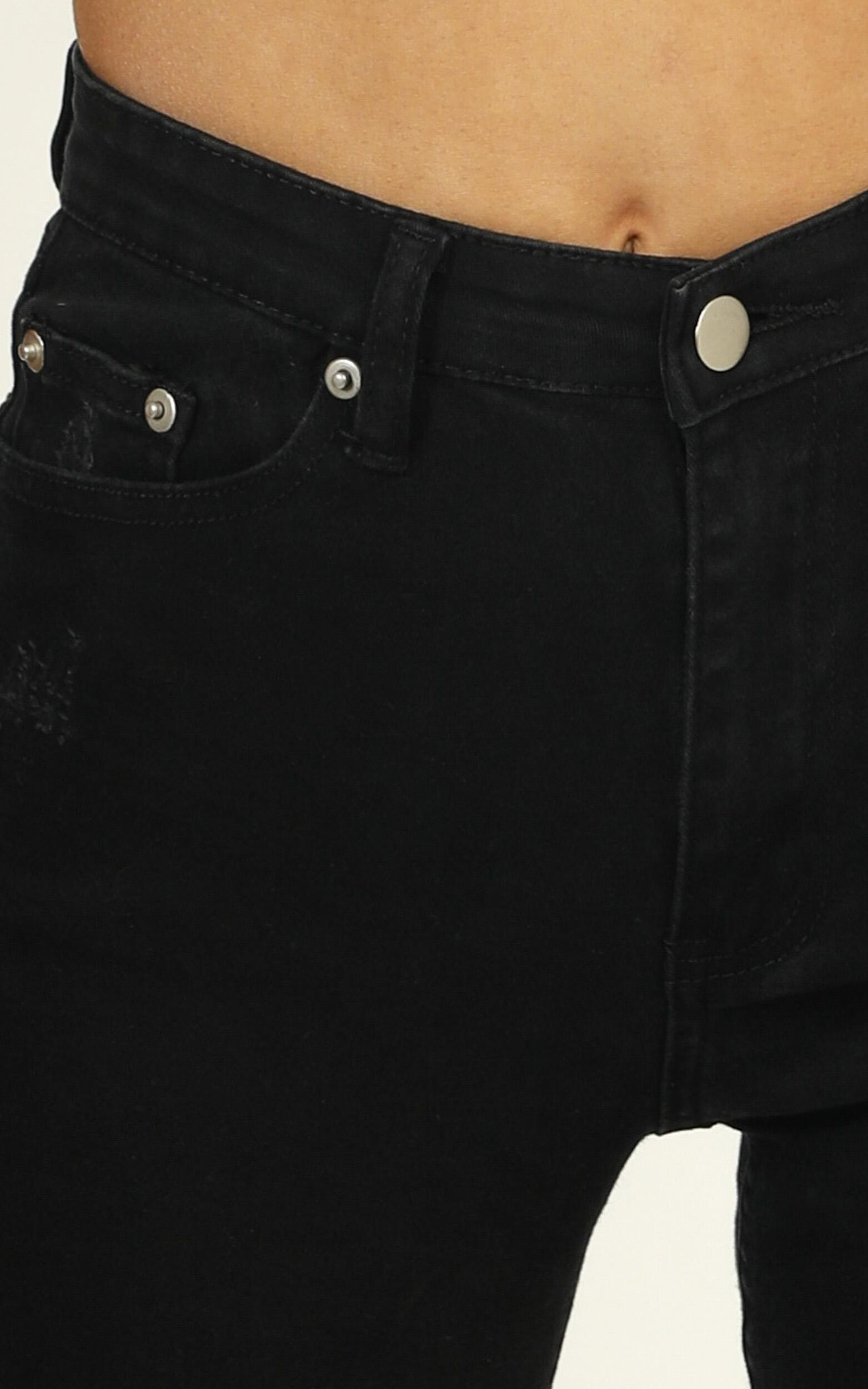 Tammy Skinny Jeans In Black Denim | Showpo USA