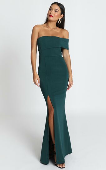 Glamour Girl Maxi Dress in Emerald