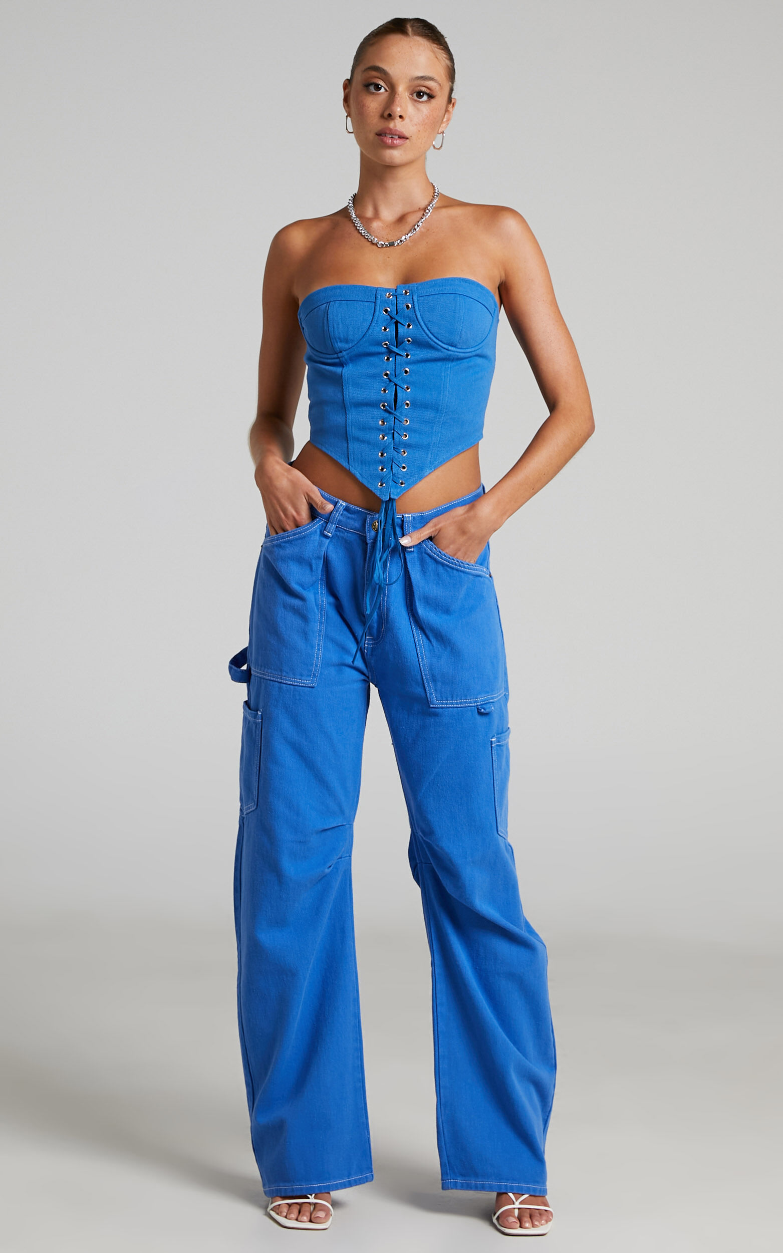 Lioness - Miami Vice Pants in Blue - L, BLU4