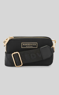 Nakedvice - The Lexie Nylon Bag in Black / Gold
