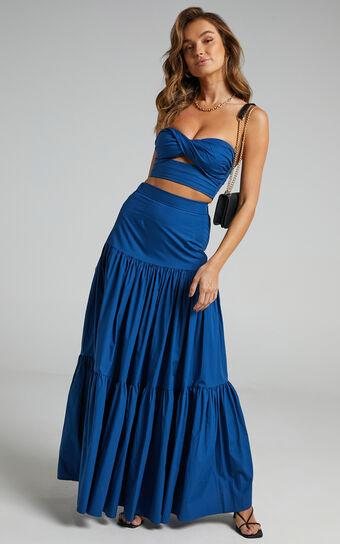 Runaway The Label - Ayla Maxi Skirt in Sapphire