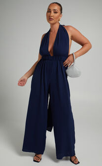 Girls Life Jumpsuit in Navy