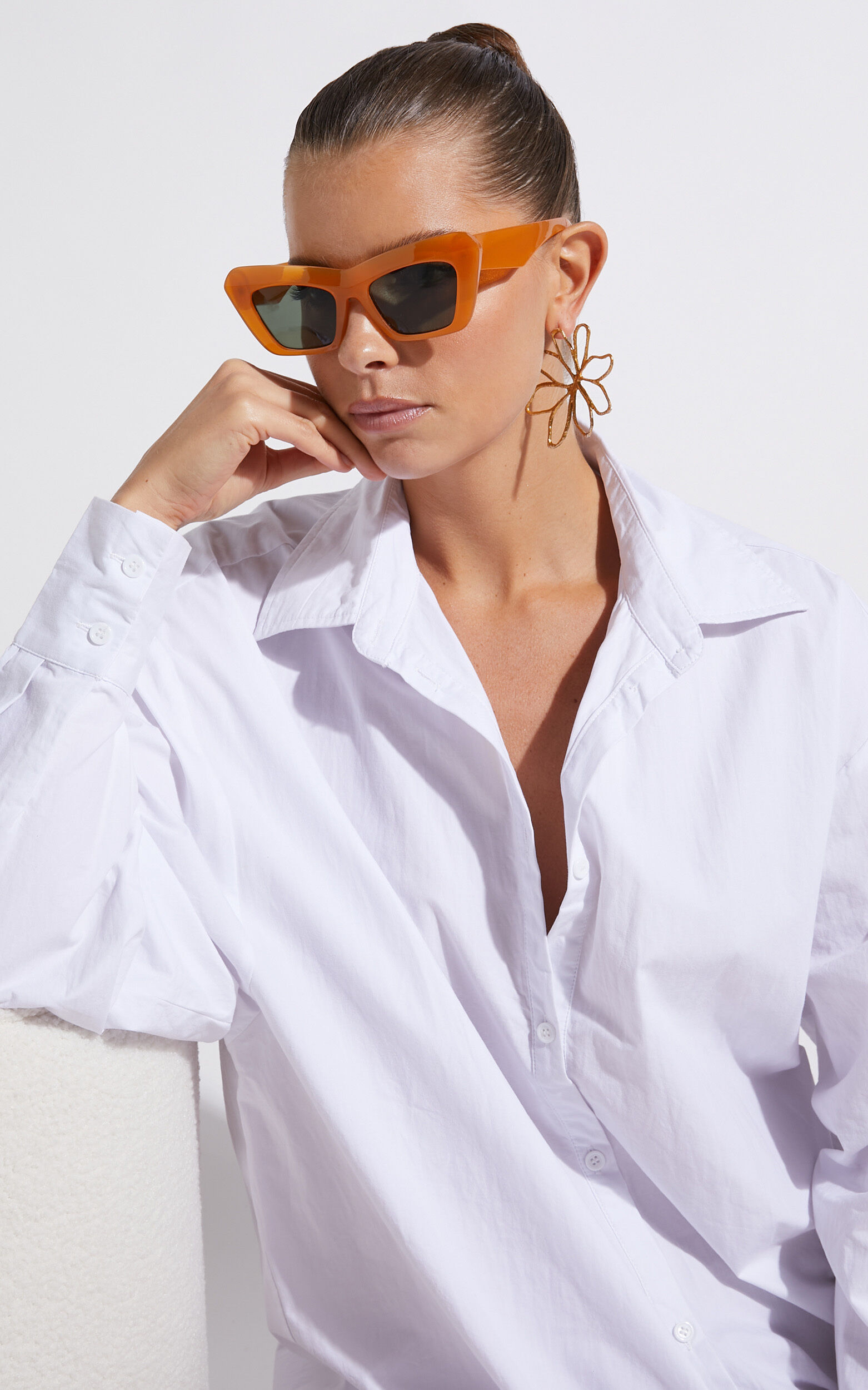 Joelletta Sunglasses in Orange - NoSize, ORG1, super-hi-res image number null
