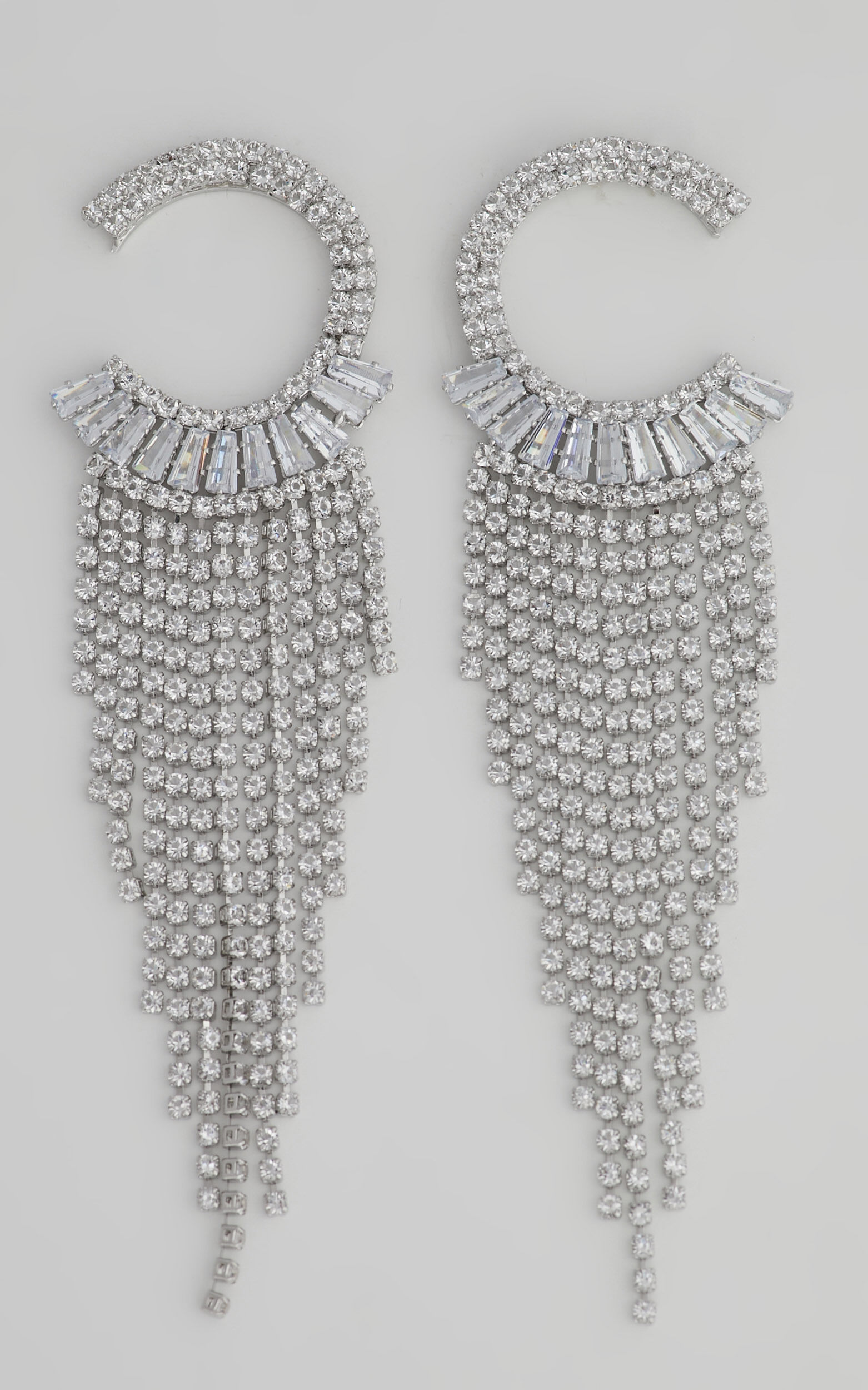 Darna Diamante Drop Earrings in Silver - NoSize, SLV1, super-hi-res image number null
