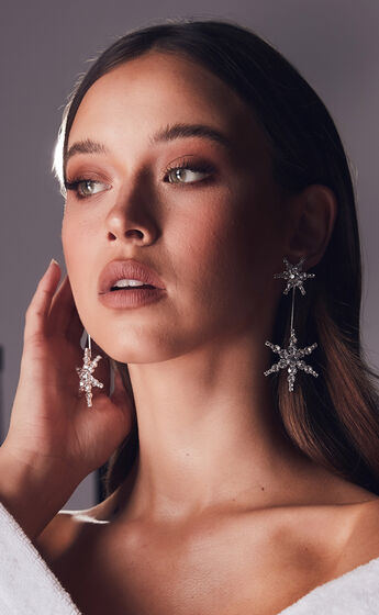 Billini x Natalie Anne - Olivia Diamante Star Earrings in Silver