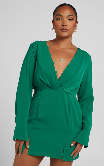 Runaway The Label - Lorenne Mini Dress in Emerald