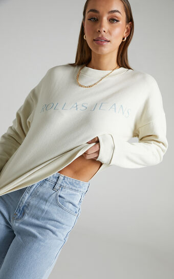Rolla's x Sofia Richie - Editorial Slouch Sweater in Salt