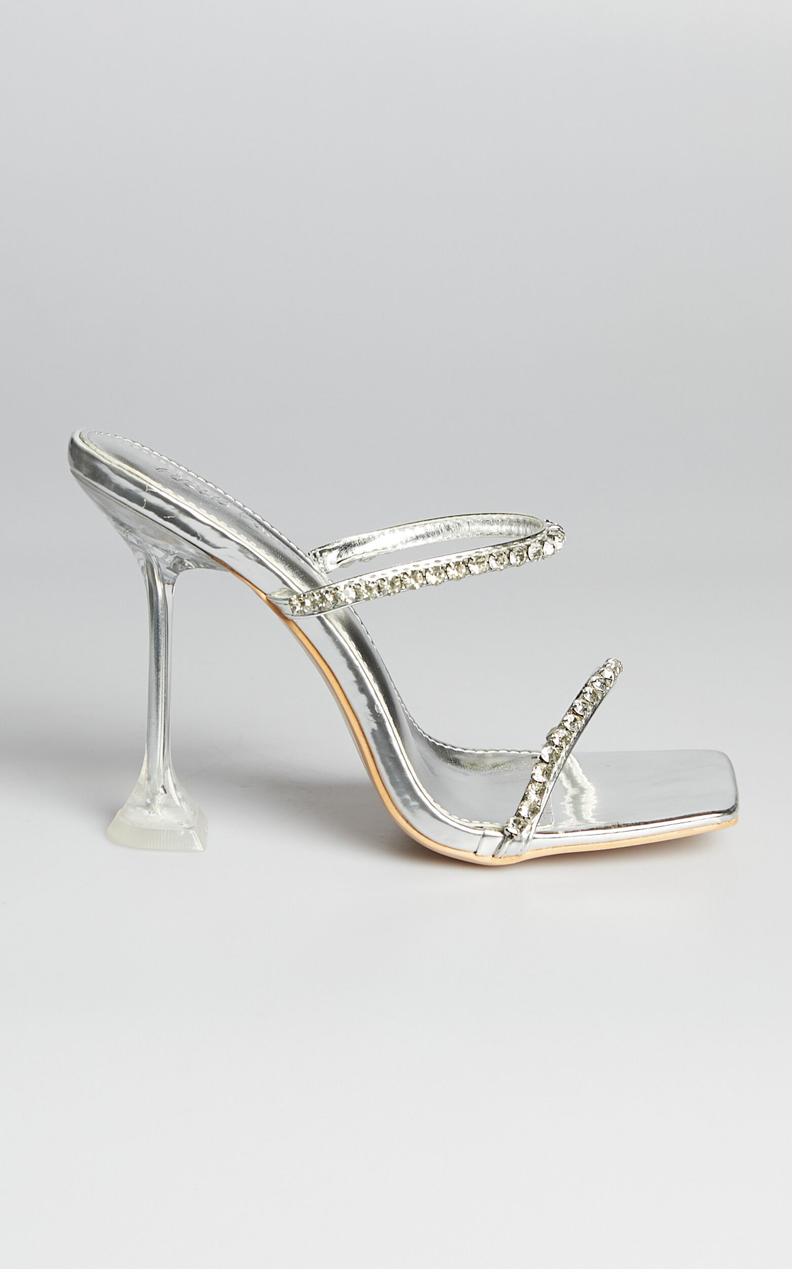 Public Desire - Aura Heels in Silver Patent - 06, SLV2, super-hi-res image number null