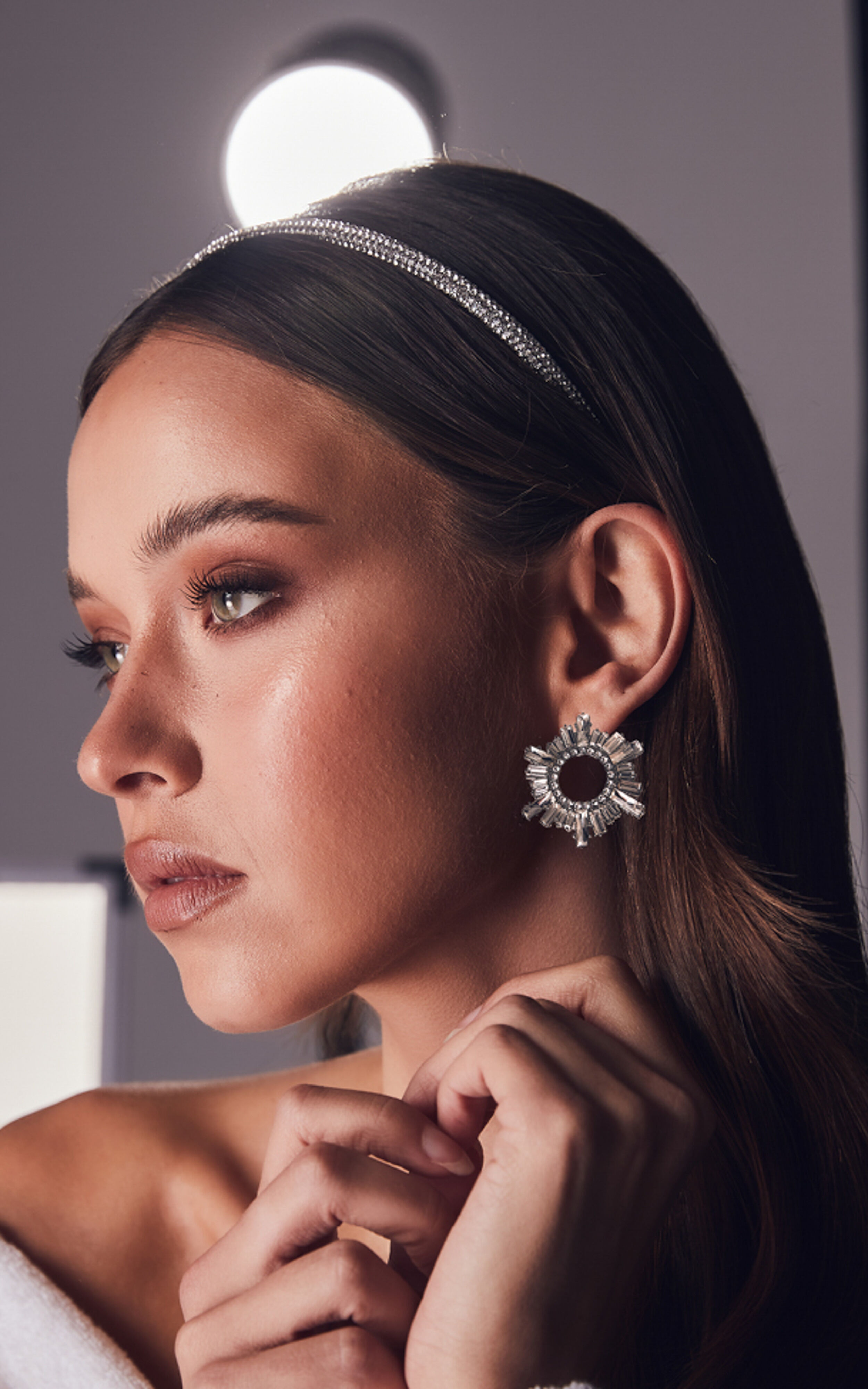 Billini x Natalie Anne - Andriana Diamante Earrings in Silver - NoSize, SLV1, super-hi-res image number null