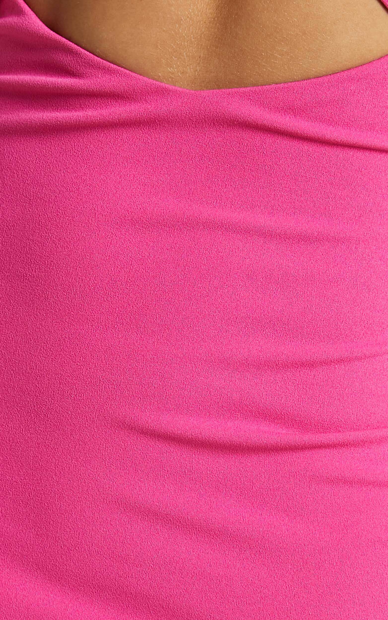 Coyote Twist Detail Midi Dress in Pink | Showpo USA