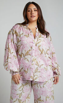 Amalie The Label - Khilan Puff Sleeve Blouse in Isia Floral