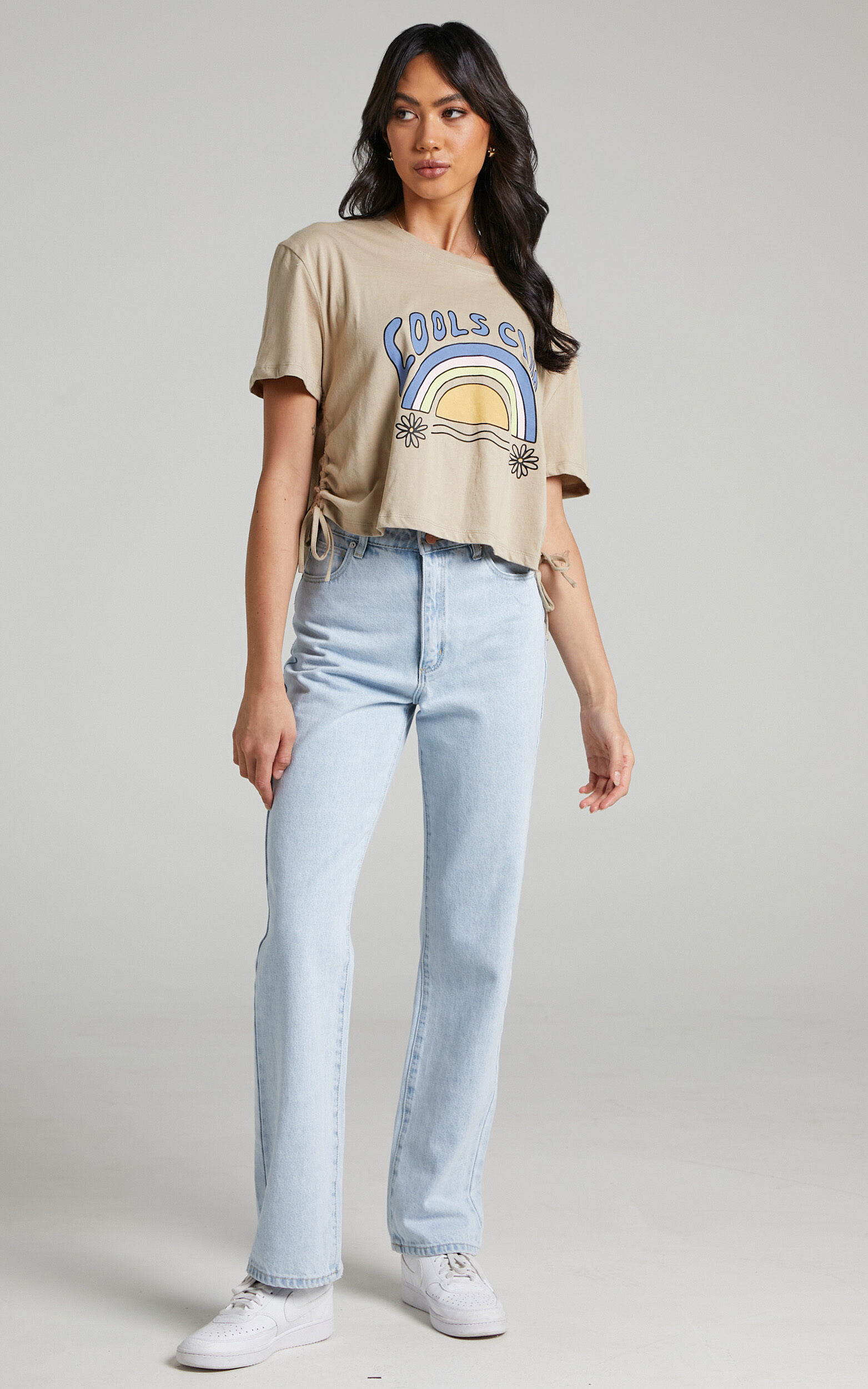 COOLS CLUB -70's Cropped Club Tee in Pigment Cashew - 06, CRE1, super-hi-res image number null