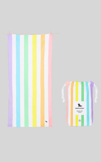 Dock & Bay - Beach Towel Summer Collection (L) in Unicorn Waves