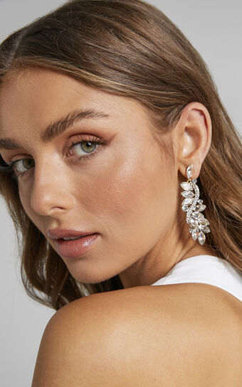 Norma Earrings in Diamante