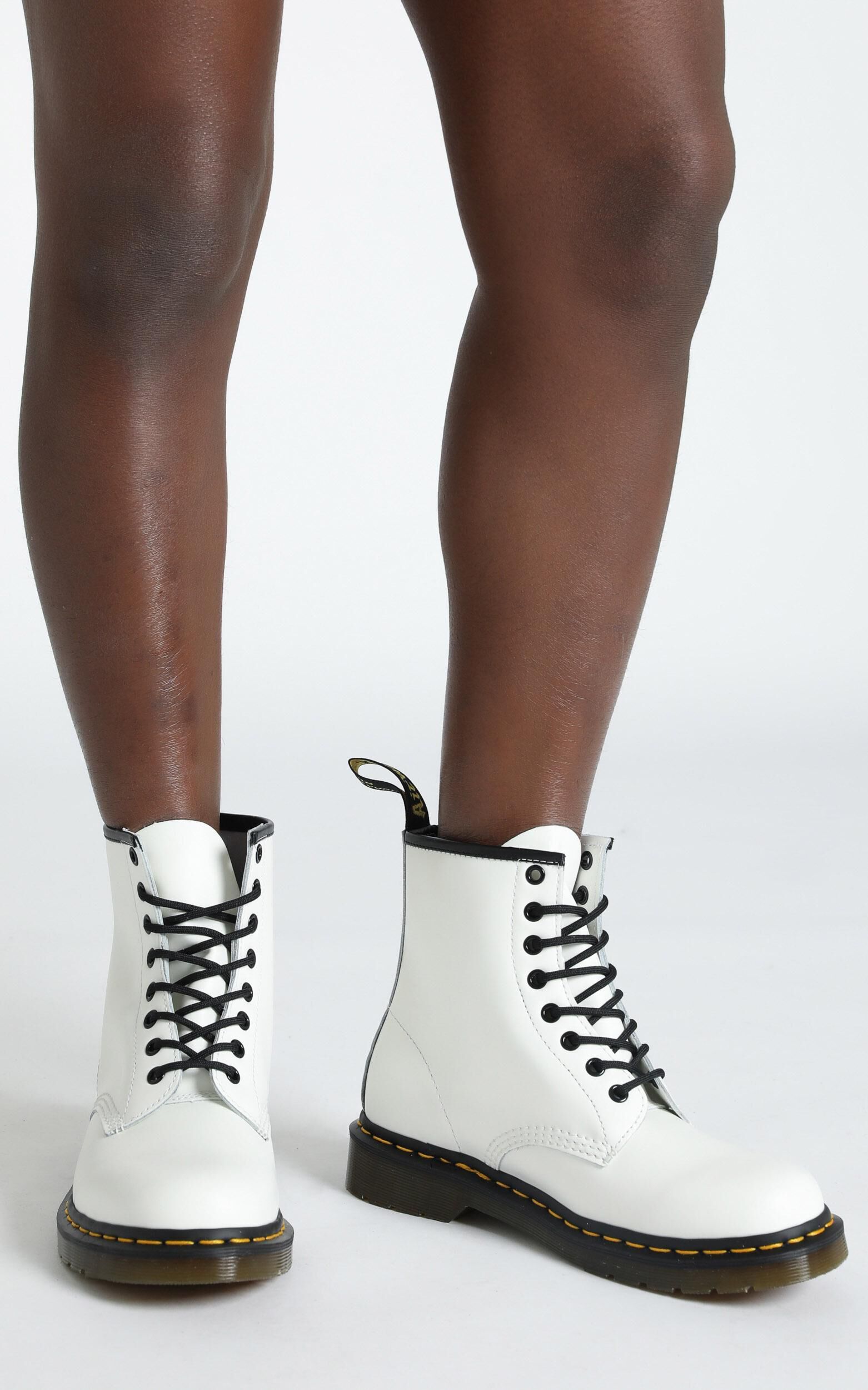 doc martens white smooth
