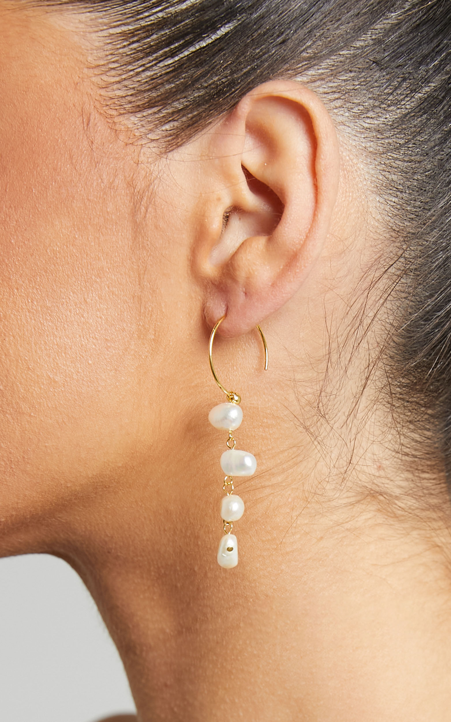 Kohaku Pearl Drop Hook Earrings in Gold - NoSize, GLD1