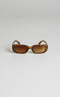 Bianka Rectangular Sunglasses in Tortoiseshell