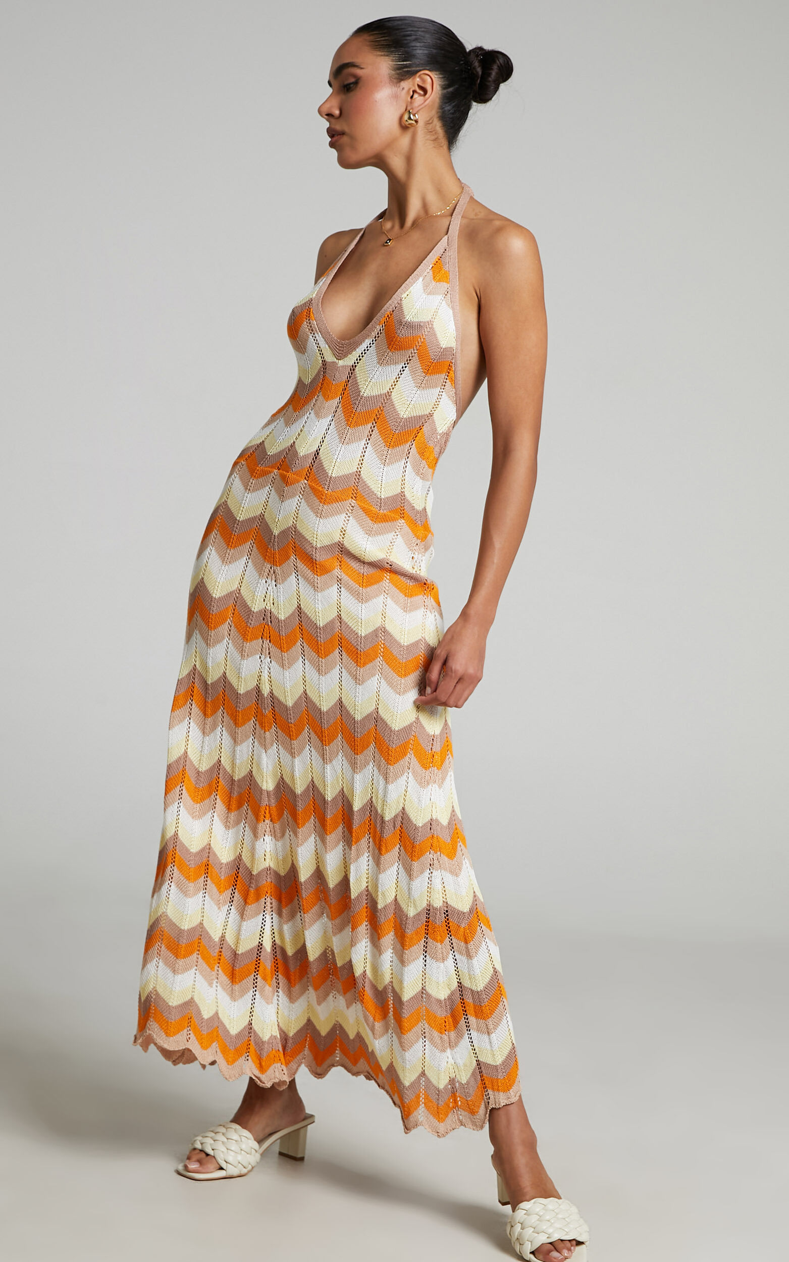 Natchel Crochet Maxi Dress in White Print | Showpo USA