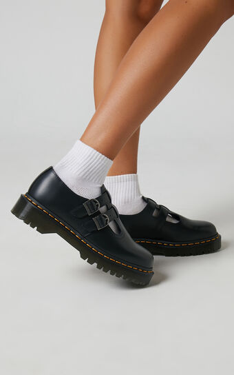 Dr. Martens - 8065 Ii Bex Mary Jane Shoe in Black Smooth