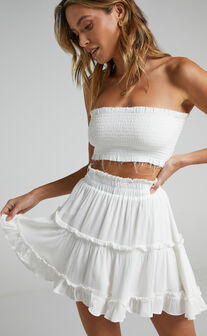 Outside The Line Two Piece Set In White