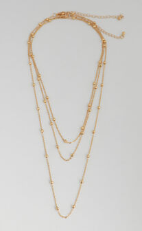 Saphira Layered Necklace in Gold