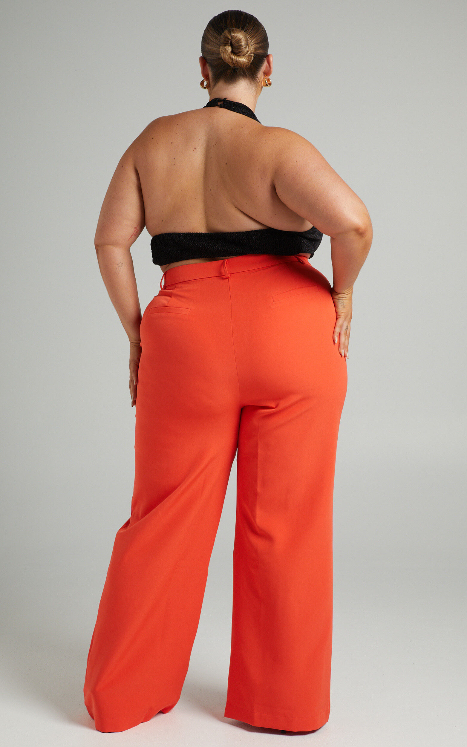 Issy Tailored Wide Leg Pants in Orange | Showpo USA