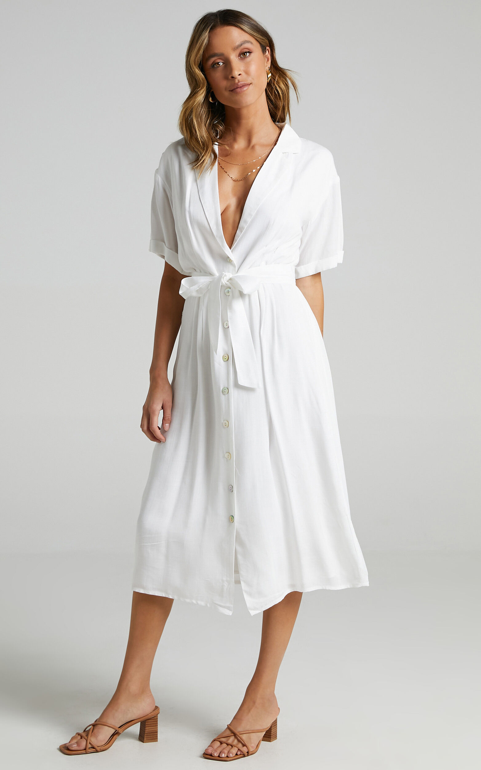 Sallie Dress in White | Showpo