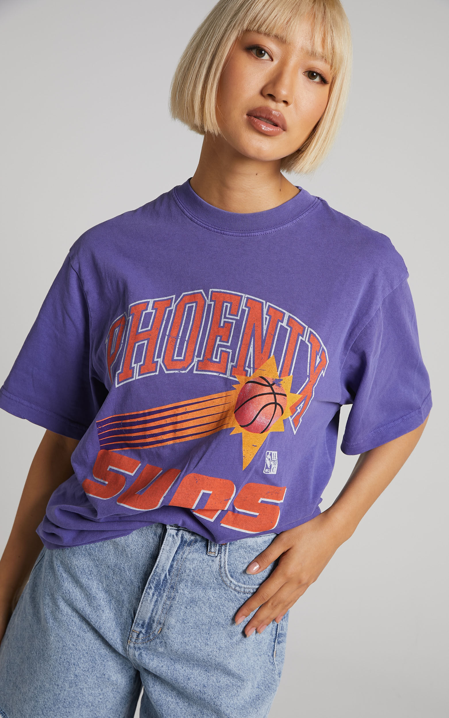 Mitchell & Ness - Phoenix Suns Team Up Tee in Faded Purple - L, PRP1, super-hi-res image number null