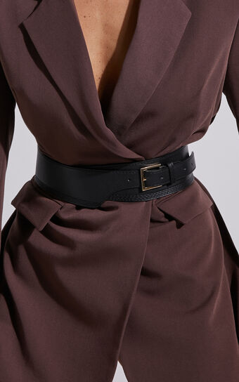 Irena Chunky Belt in Black