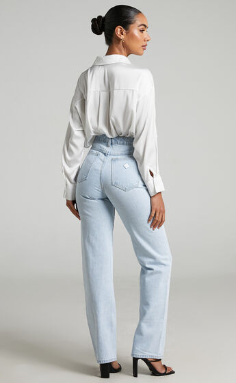 Abrand - A 94 High Straight Jean in Bleached Stone