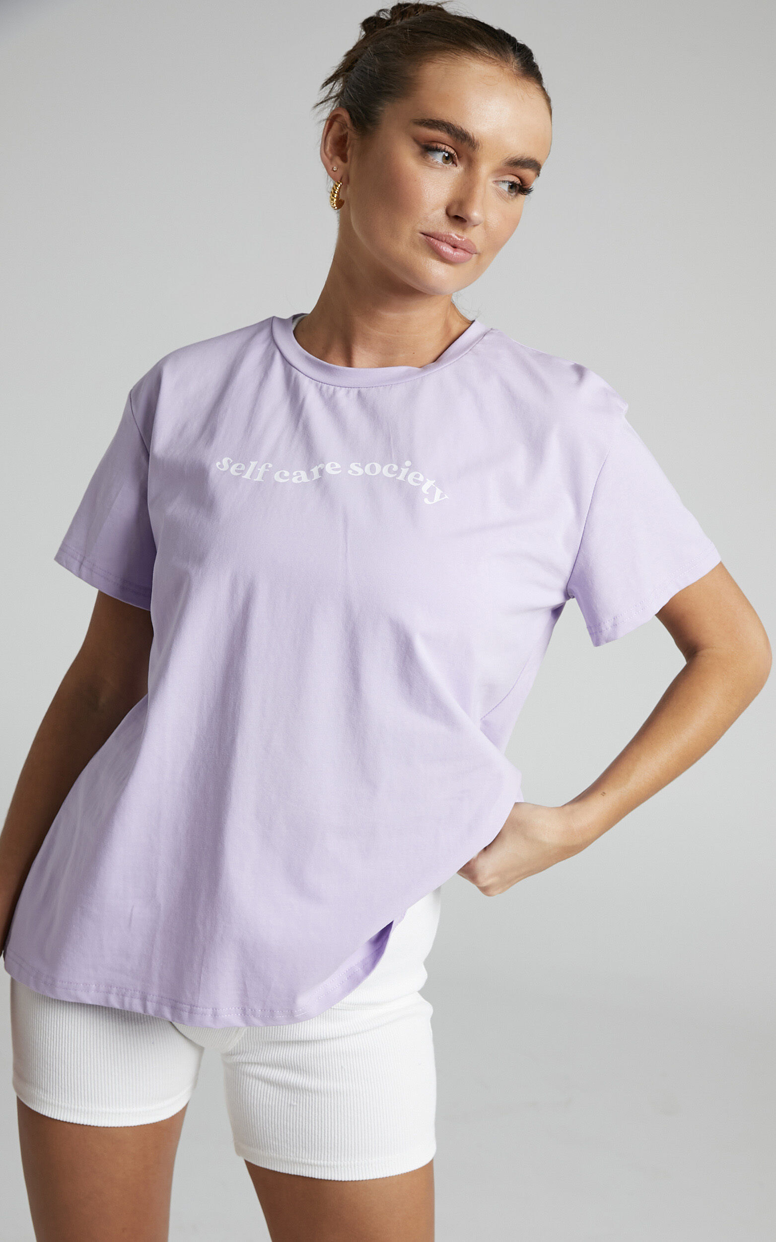 Sunday Society Club - Self Care Society T Shirt in Lilac - 04, PRP2, super-hi-res image number null