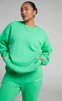 Sunday Society Club - Gael Sweatshirt in Apple Green