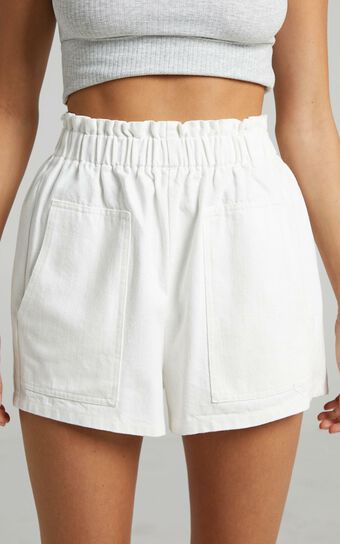 Tell A Friend Shorts in White | Showpo