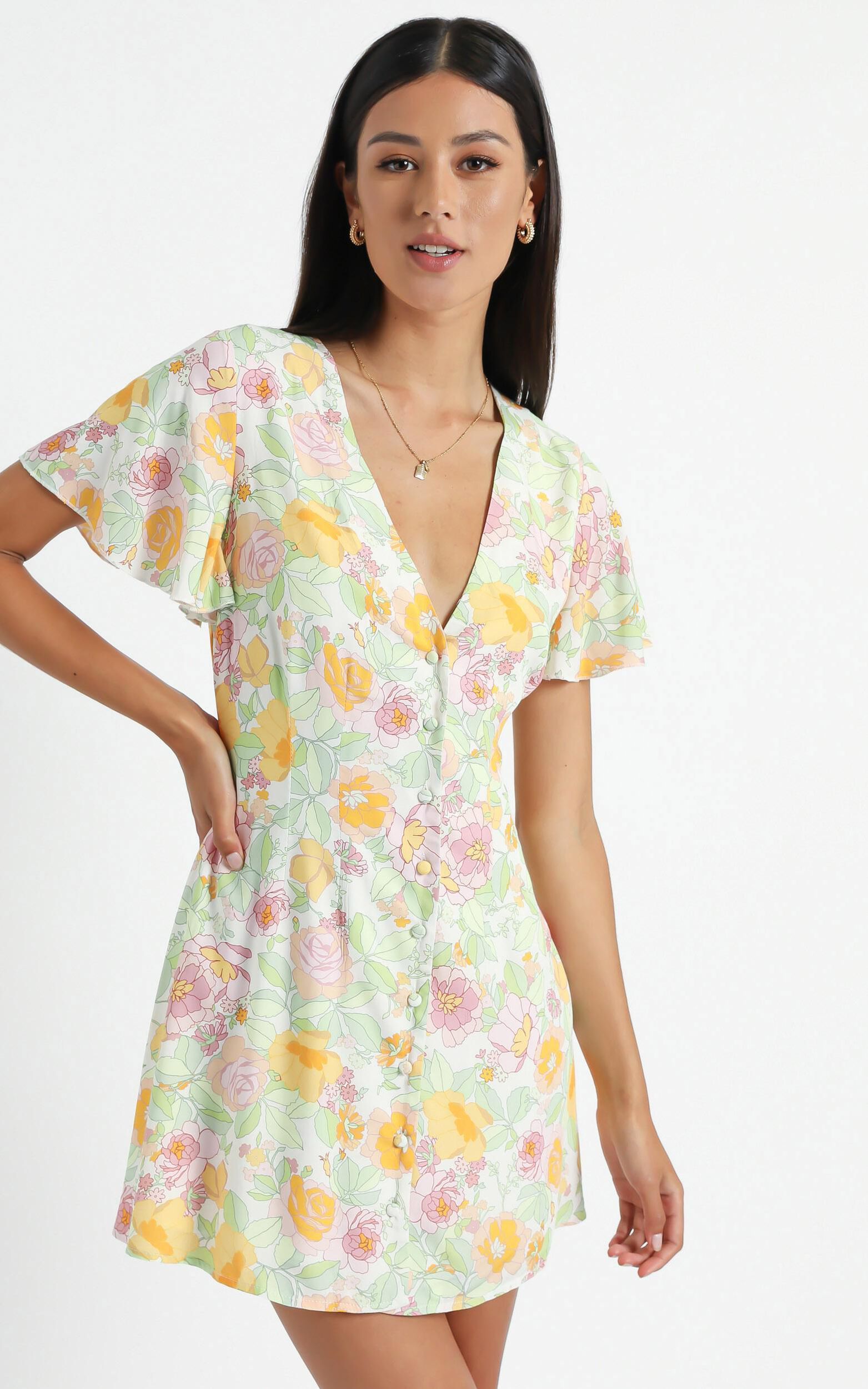 Daiquiri Dress in Linear Floral | Showpo USA