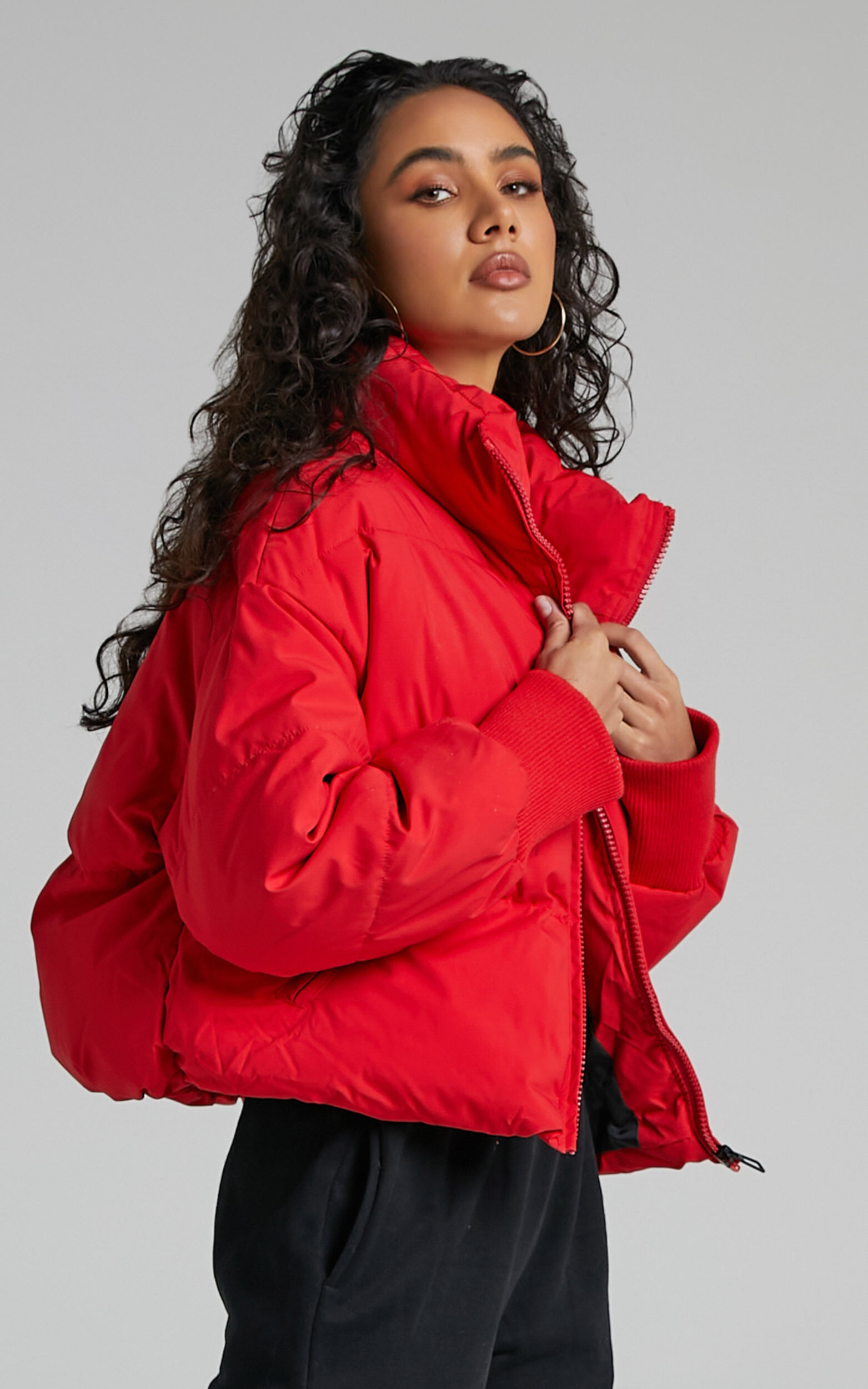 Windsor Jacket - Puffer Jacket in Red | Showpo